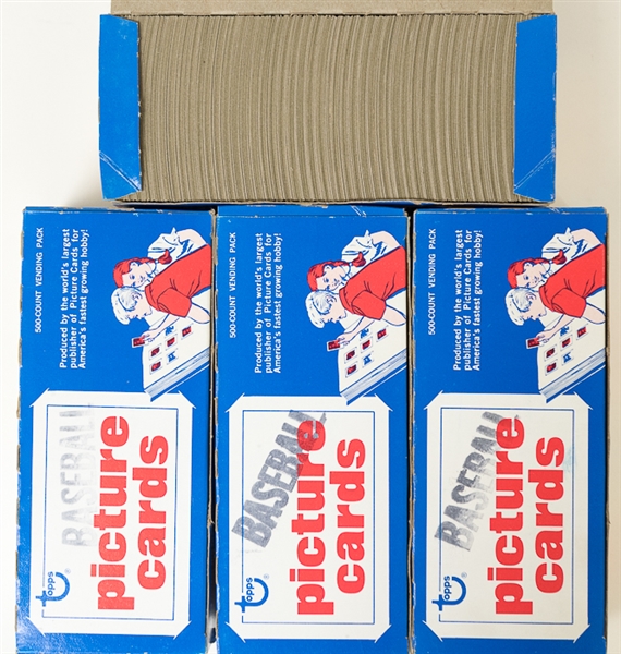 Lot of 4 - 1982 Topps Vending Boxes - 500 Count - Possible Cal Ripken RC
