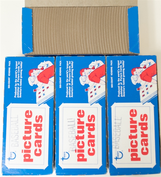 Lot of 4 - 1983 Topps Vending Boxes - 500 Count - Possible RCs of Gwynn, Boggs, & Sandberg