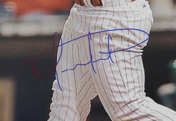 Lot of 2 Odubel Herrera Signed 16 x 20 Photos