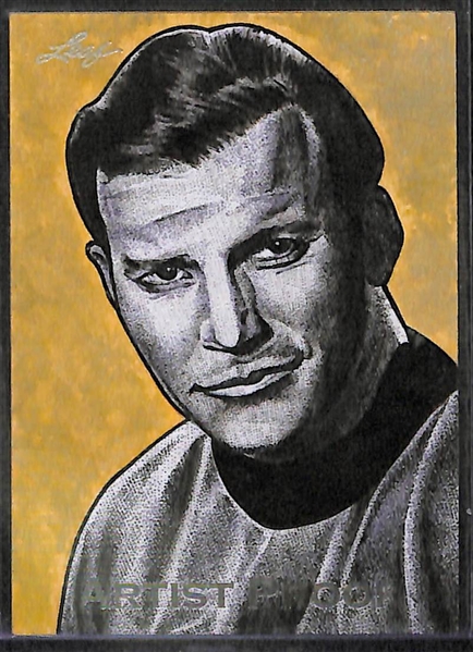 Lot of 3 Star Trek Leaf Cards - 2 Artists Proofs 1/1 Cards (Shatner/Nimoy) & Nichelle Nichols Autograph Card