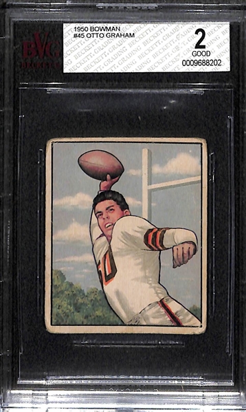 1950 Bowman Football Otto Graham (Rookie) #45 Graded BVG 2