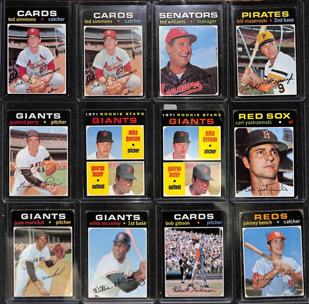 Lot of 1000+ 1971 Topps Baseball Cards w. Reggie Jackson & Steve Garvey Rookie