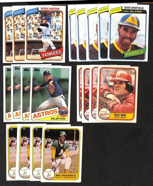 Lot of 600+ 1981-1989 Topps/Fleer/Donruss Star Baseball Cards