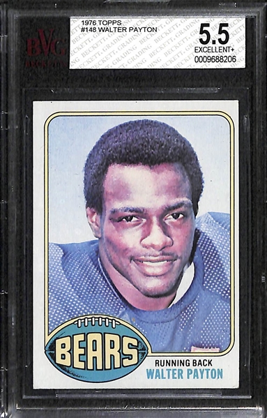 Walter Payton and Roger Staubach Graded Rookie Cards