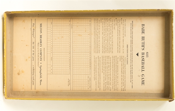 Early 1900s Babe Ruth's Baseball Game - Includes Box and Board Game by Milton Bradley
