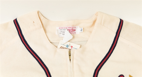 Beautiful Hank Aaron Signed Mitchell & Ness Milwaukee Braves Jersey (JSA LOA) 