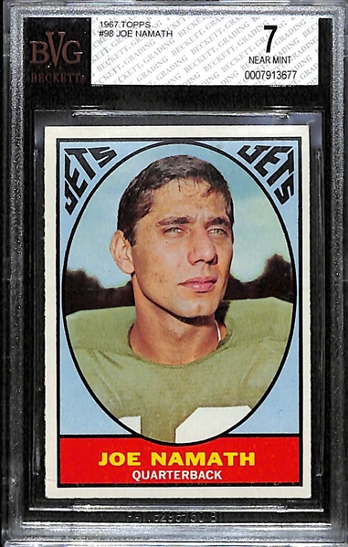 1967 Topps #98 Joe Namath (HOF) Graded PSA 7 (NM)