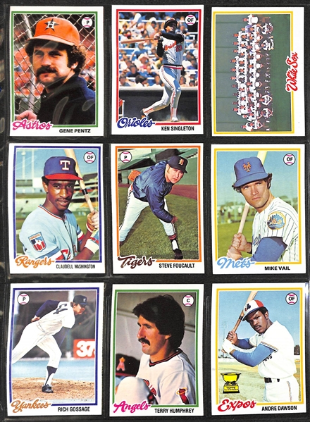 1978 Topps Baseball Complete Set w. Eddie Murray Rookie Card