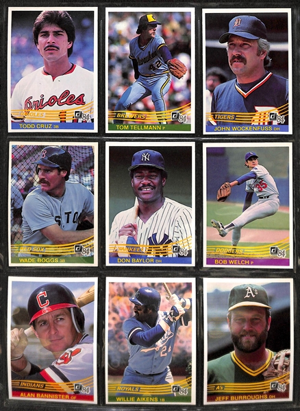 1984 Donruss Baseball Complete Set w. Mattingly Rookie Card