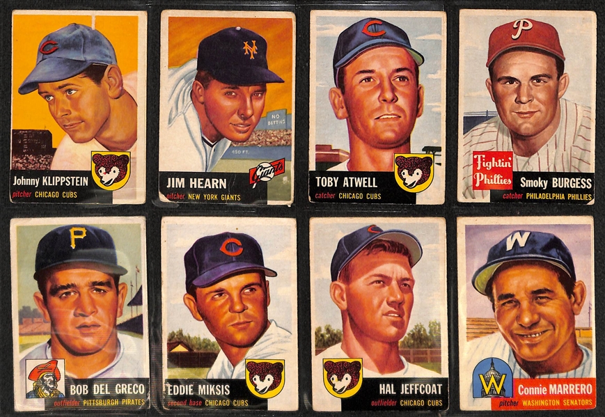 Lot of 56 Different 1953 Topps Baseball Cards w. Dizzy Trout