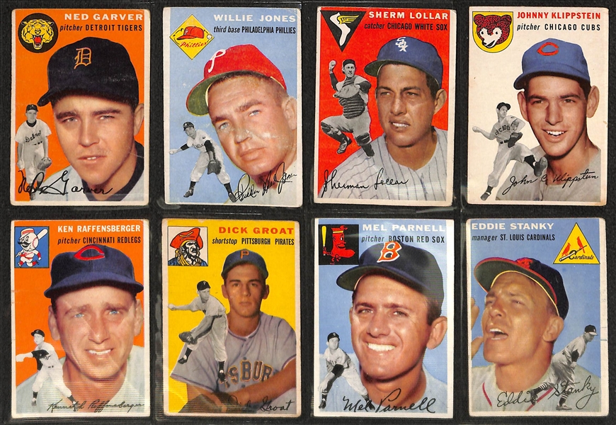 Lot of 70 Different 1954 Topps Baseball Cards w. Harvey Haddix