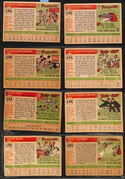 Lot of 96 Different 1955 Baseball Cards w. Ken Boyer Rookie Card