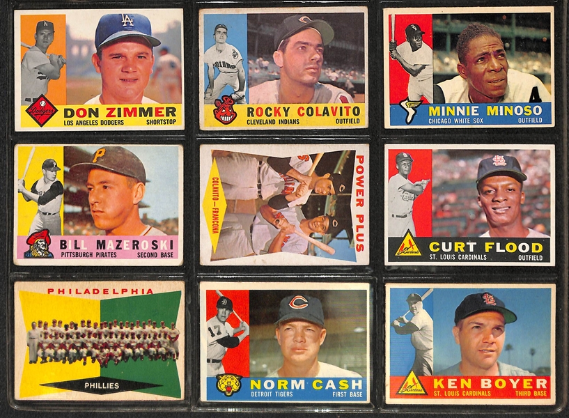 Lot of 207 Topps Cards from 1960-1963 w. 1960 Bill Mazeroski