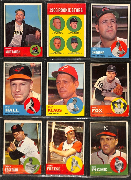 Lot of 207 Topps Cards from 1960-1963 w. 1960 Bill Mazeroski
