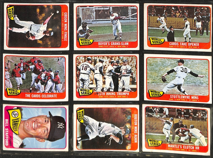 Lot of 365 Topps Cards from 1964-1965 w. 1964 Casey Stengel