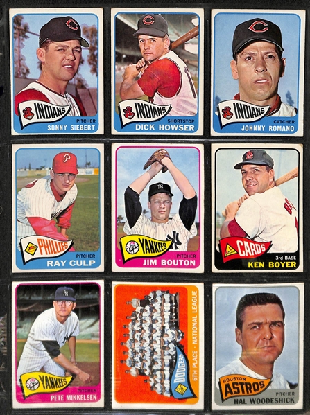Lot of 365 Topps Cards from 1964-1965 w. 1964 Casey Stengel