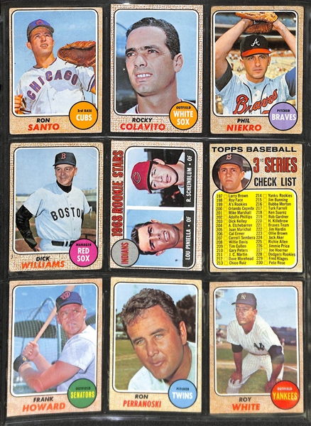 Lot of 252 Topps Cards from 1966-1968 w. 1966 Gil Hodges