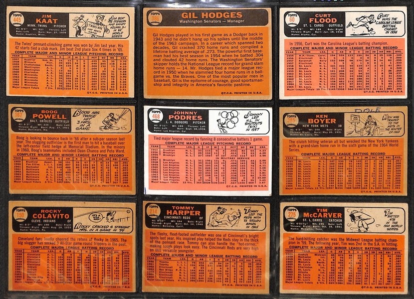 Lot of 252 Topps Cards from 1966-1968 w. 1966 Gil Hodges
