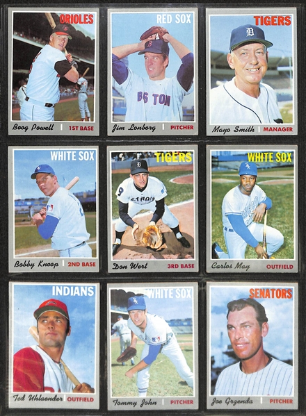 Lot of 600 Topps Cards from 1970 w. Ted Williams