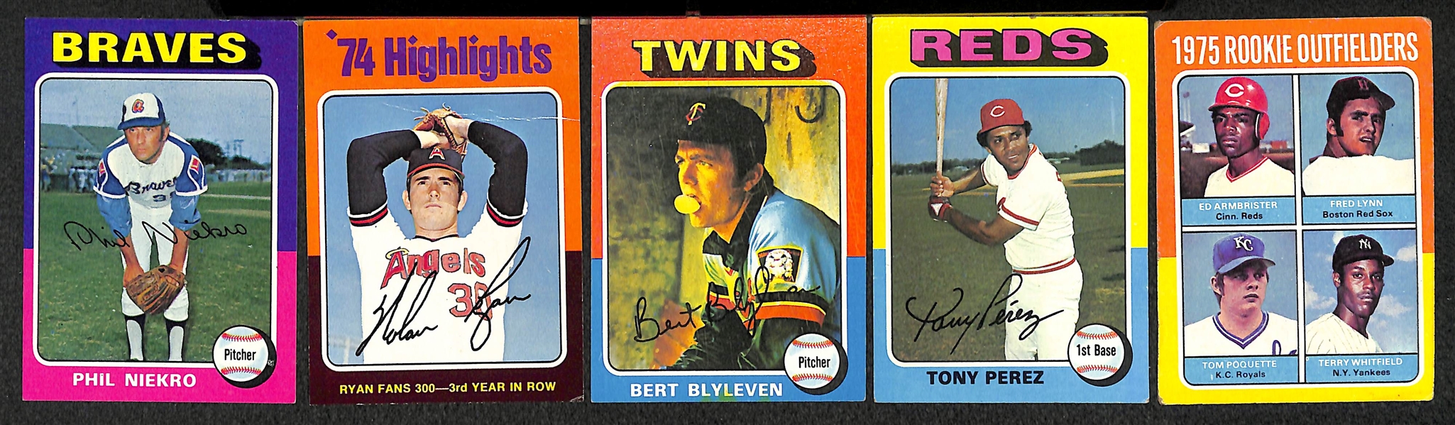 Lot of 2000+ 1975 Topps Baseball Cards w. Hank Aaron