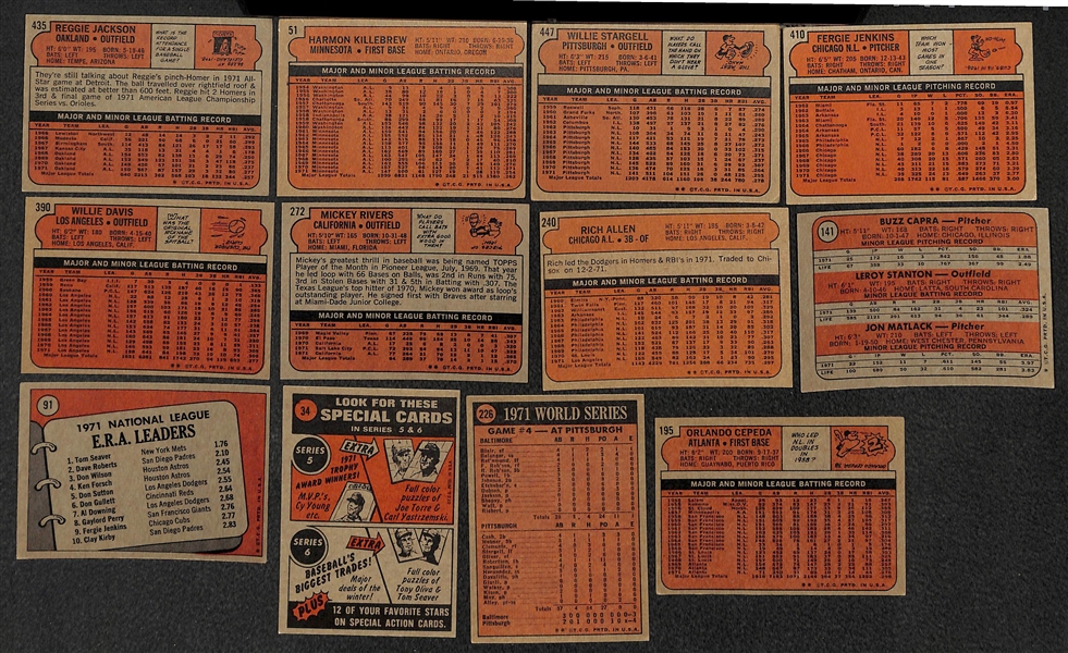  Lot of Approximately 750 - 1972 Topps Baseball Cards w. Reggie Jackson