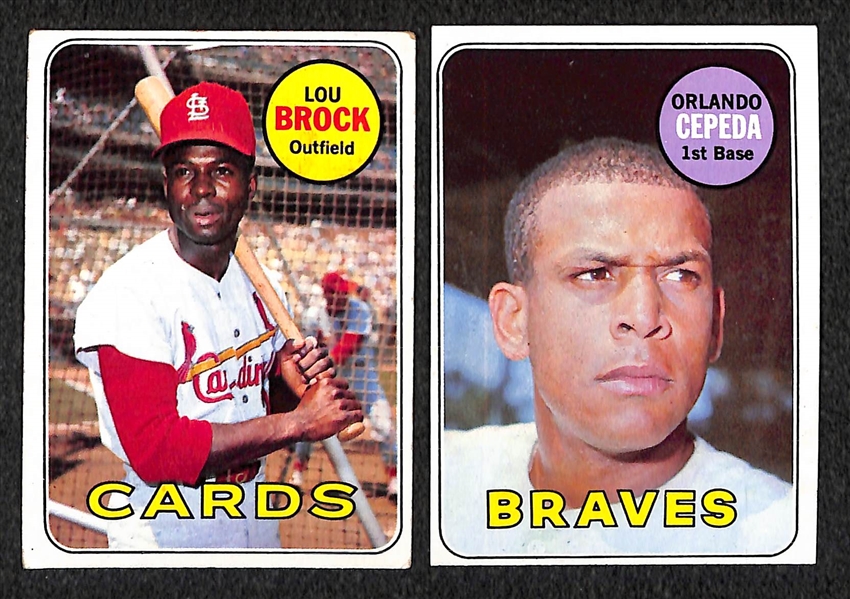 Lot of 550+ 1964-1969 Topps Baseball Cards w. 1969 Lou Brock