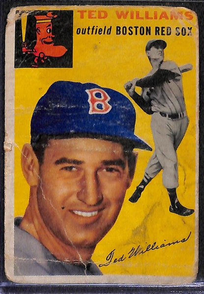 Lot of 4 - 1954 Topps Superstars w. Hank Aaron Rookie Card