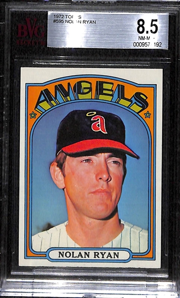 1972 Topps #595 Nolan Ryan BVG 8.5 (NM-MT+)