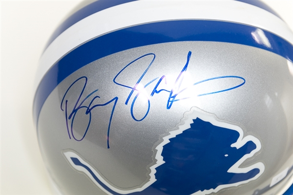 Barry Sanders Signed Full-Size Detroit Lions Helmet (JSA)