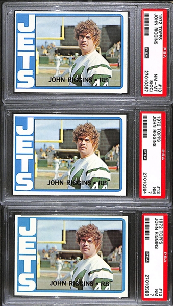 Lot of 7 1957-1972 Topps/Philadelphia Football Cards w. Tommy McDonald - PSA