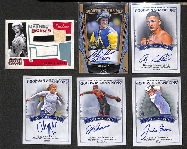 Lot Of 31 Mixed Sports & Non-Sports Autograph & Relic Cards w. Michael Jordan