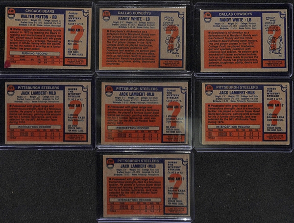 Lot of Approx. 100 1976 Topps Football Cards w. Walter Payton RC