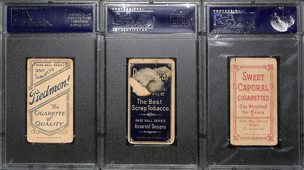 Lot of 3 T206 Cards - Doyle/Frank Smith/Clancy - PSA