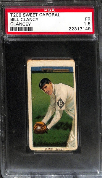 Lot of 3 T206 Cards - Doyle/Frank Smith/Clancy - PSA