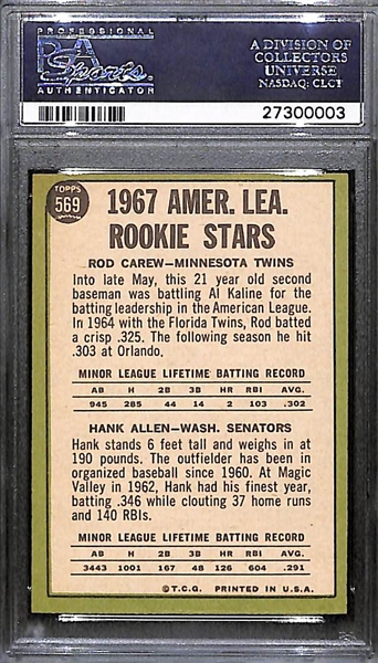 1967 Topps Rod Carew Rookie Card #569 PSA 6.5