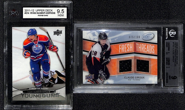 Lot Of 15 Mixed Spots Graded Cards w. Tiger Woods & Jaromir Jagr