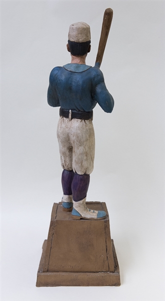 22 Cigar Store Resin Replica Of Baseball Player c. 1989 Sheely Casey In Play