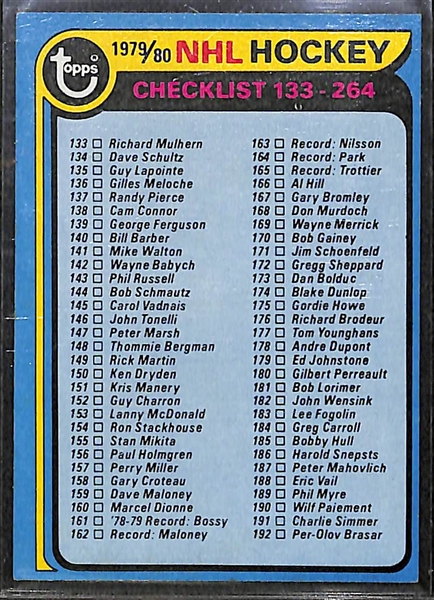 1979-80 Topps Hockey Partial Set w. Gretzky Rookie Card, & 3 Additional Topps Hockey Partial Sets from 1974-1979