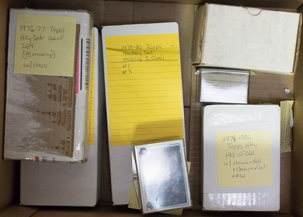 1979-80 Topps Hockey Partial Set w. Gretzky Rookie Card, & 3 Additional Topps Hockey Partial Sets from 1974-1979