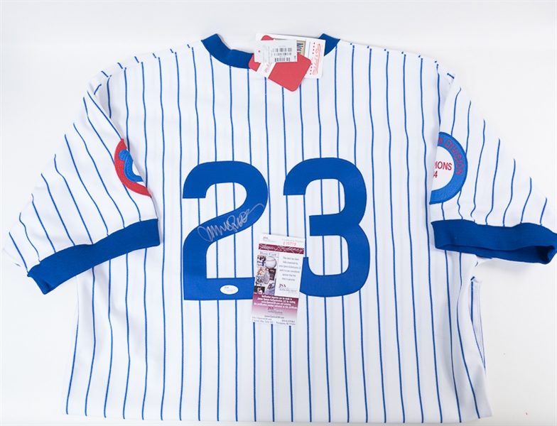 Ryne Sandberg Autographed Chicago Cubs Style Jersey (JSA)