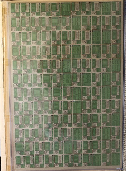 1974 Topps Baseball Uncut Sheet w. Hank Aaron