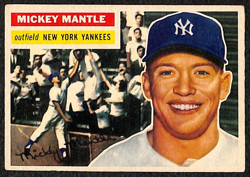 1956 Topps Mickey Mantle Card #135 BVG 3.5