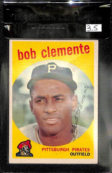 1959 Topps Roberto Clemente Card #478 BVG 3.5