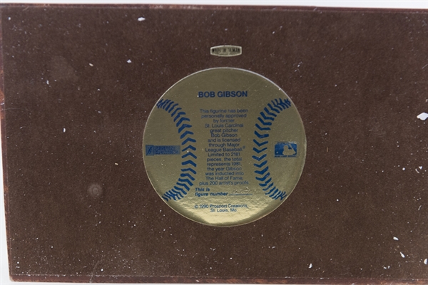1990 Pro Sport Creations Bob Gibson Signed Figurine - Limited Edition