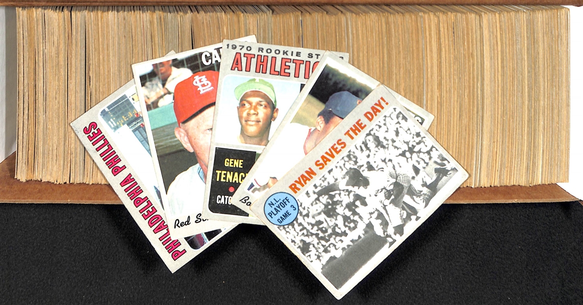 Lot of 550+ 1970 Topps Baseball Cards w. Vida Blue Rookie Card