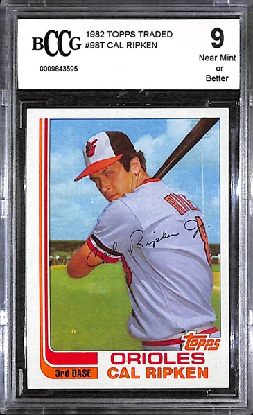 1982 Topps Traded Cal Ripken Jr. Graded Beckett BCCG 9 (NM or Better)