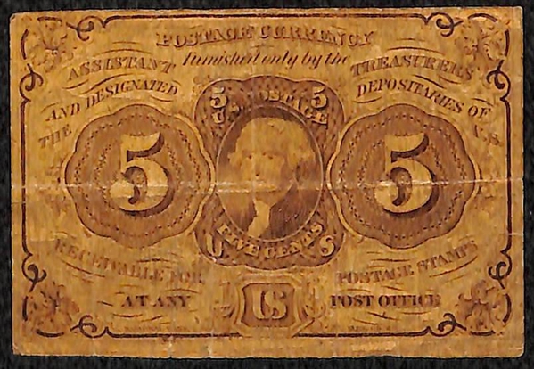 Lot of 3 Fractional Currency from 1863-1869 - 50, 25, 10, & 5 Cent Notes