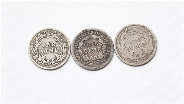 90% Silver Lot - 3 Dimes, 4 Quarters, and Half Dollar