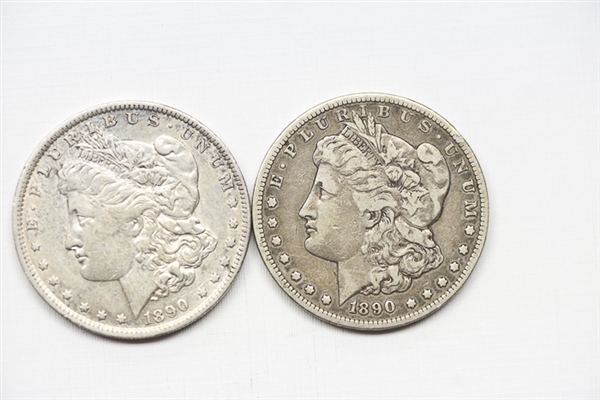 Morgan Silver Dollar Lot - 1890-S, 1890-O, (2) 1900