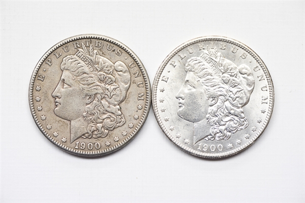 Morgan Silver Dollar Lot - 1890-S, 1890-O, (2) 1900